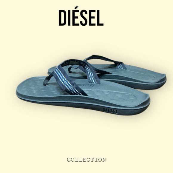 Mens Diesel navy blue flip flops sizer 12 - Picture 5 of 6